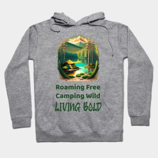 wild camping, adventurer, adventure hiking, design v9 Hoodie